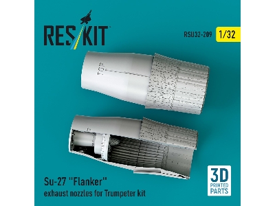 Su-27 'flanker' Exhaust Nozzles For Trumpeter Kit (3d Printed) - zdjęcie 3