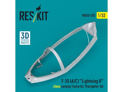 F-35 (A/C) 'lightning Ii' Close Canopy Frame For Trumpeter Kit (3d Printed) - zdjęcie 1