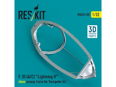 F-35 (A/C) 'lightning Ii' Close Canopy Frame For Trumpeter Kit (3d Printed) - zdjęcie 2