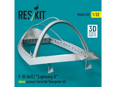 F-35 (A/C) 'lightning Ii' Close Canopy Frame For Trumpeter Kit (3d Printed) - zdjęcie 3