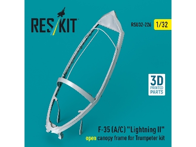 F-35 (A/C) 'lightning Ii' Open Canopy Frame For Trumpeter Kit (3d Printed) - zdjęcie 1
