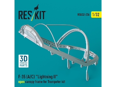 F-35 (A/C) 'lightning Ii' Open Canopy Frame For Trumpeter Kit (3d Printed) - zdjęcie 2