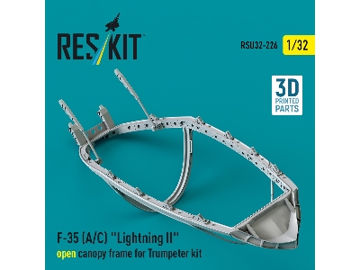 F-35 (A/C) 'lightning Ii' Open Canopy Frame For Trumpeter Kit (3d Printed) - zdjęcie 3