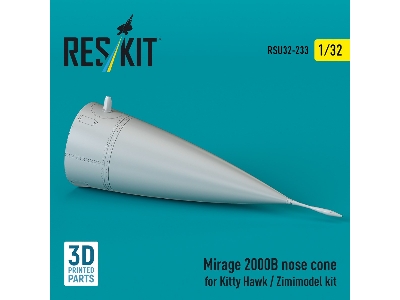 Mirage 2000b Nose Cone For Kitty Hawk / Zimimodel Kit (3d Printed) - zdjęcie 1