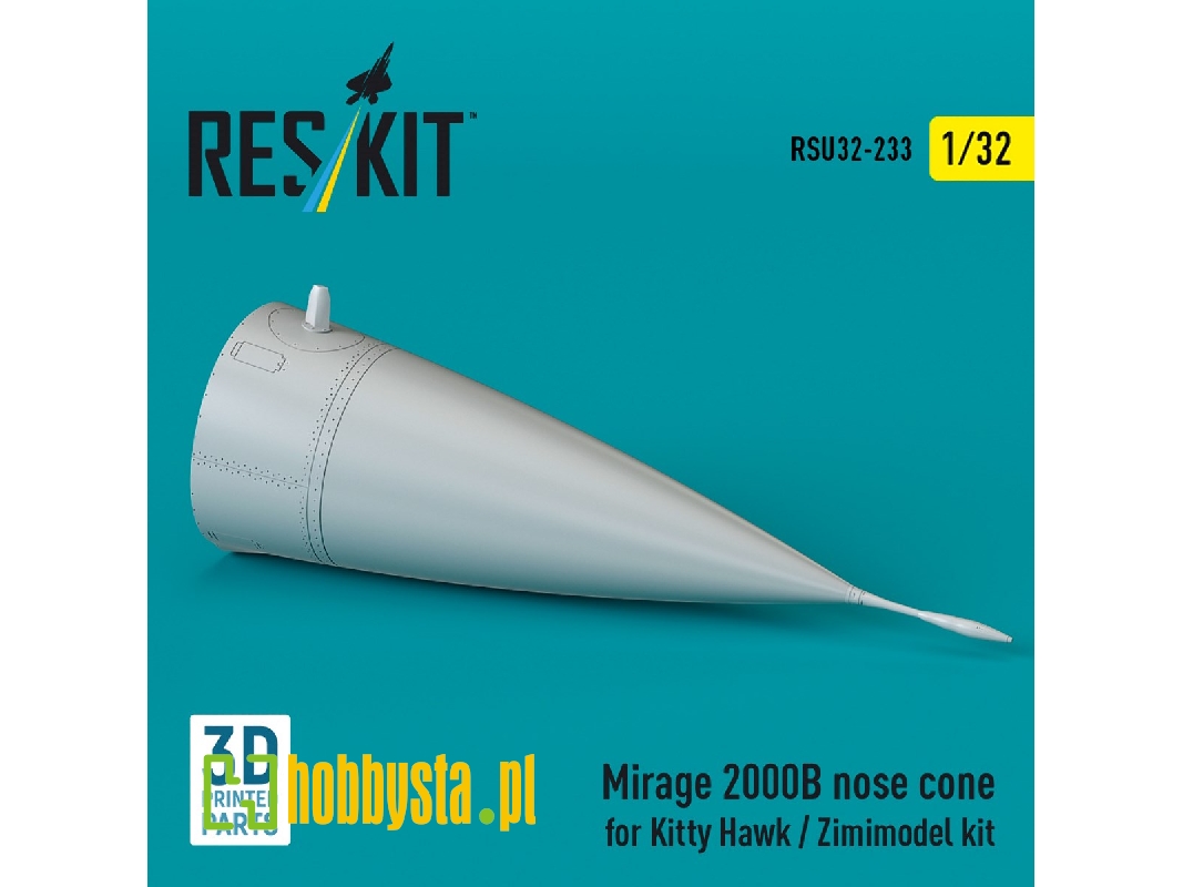 Mirage 2000b Nose Cone For Kitty Hawk / Zimimodel Kit (3d Printed) - zdjęcie 1 Mirage 2000b Nose Cone For Kitty Hawk / Zimimodel Kit (3d Printed) - zdjęcie 1