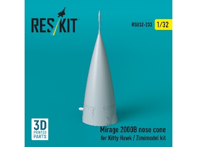 Mirage 2000b Nose Cone For Kitty Hawk / Zimimodel Kit (3d Printed) - zdjęcie 2