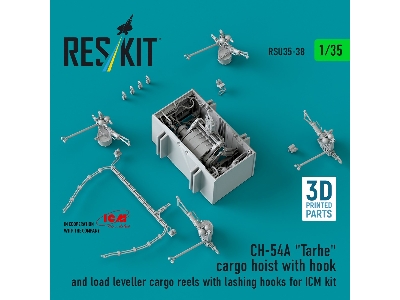 Ch-54a 'tarhe' Cargo Hoist With Hook And Load Leveller Cargo Reels With Lashing Hooks For Icm Kit (3d Printed) - zdjęcie 1