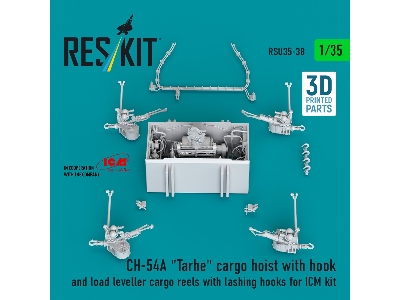 Ch-54a 'tarhe' Cargo Hoist With Hook And Load Leveller Cargo Reels With Lashing Hooks For Icm Kit (3d Printed) - zdjęcie 2
