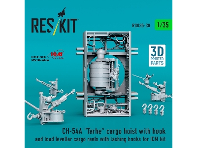 Ch-54a 'tarhe' Cargo Hoist With Hook And Load Leveller Cargo Reels With Lashing Hooks For Icm Kit (3d Printed) - zdjęcie 3
