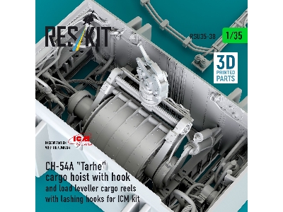 Ch-54a 'tarhe' Cargo Hoist With Hook And Load Leveller Cargo Reels With Lashing Hooks For Icm Kit (3d Printed) - zdjęcie 4