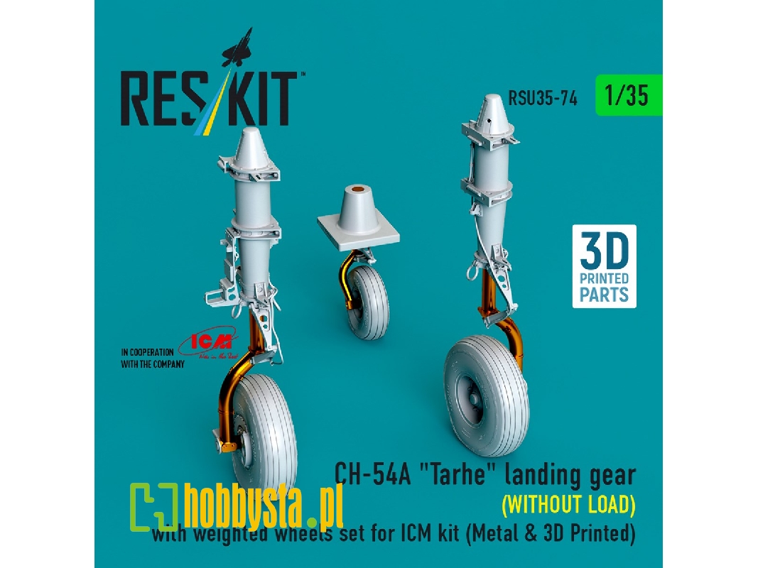 Ch-54a 'tarhe' Landing Gear (Without Load) With Weighted Wheels Set For Icm Kit (Metal & 3d Printed) - zdjęcie 1 Ch-54a 'tarhe' Landing Gear (Without Load) With Weighted Wheels Set For Icm Kit (Metal & 3d Printed) - zdjęcie 1