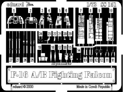  F-16A/ B 1/72 - Italeri - blaszki - zdjęcie 1