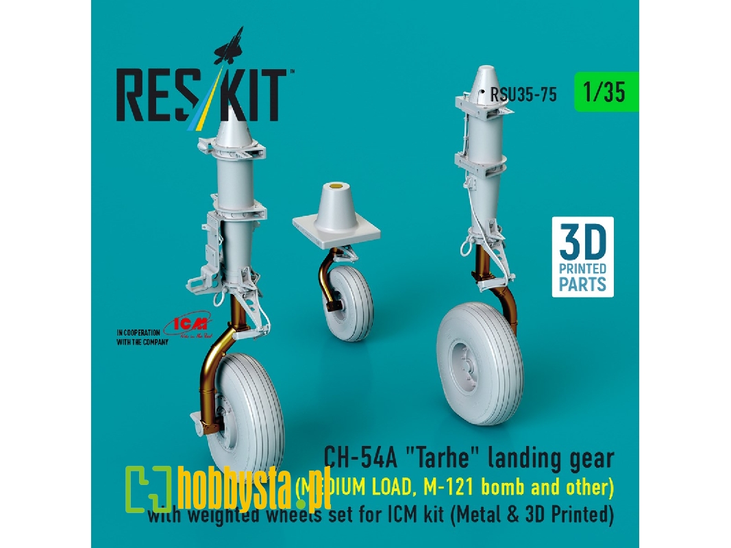 Ch-54a 'tarhe' Landing Gear (Medium Load, M-121 Bomb And Other) With Weighted Wheels Set For Icm Kit (Metal & 3d Printed) - zdjÄ Ch-54a 'tarhe' Landing Gear (Medium Load, M-121 Bomb And Other) With Weighted Wheels Set For Icm Kit (Metal & 3d Printed) - zdjÄ