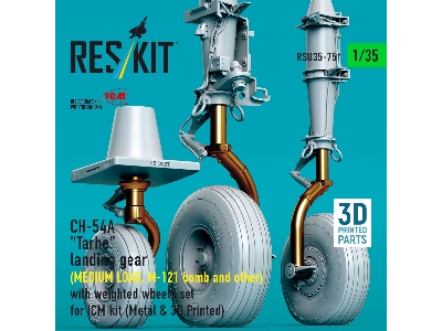 Ch-54a 'tarhe' Landing Gear (Medium Load, M-121 Bomb And Other) With Weighted Wheels Set For Icm Kit (Metal & 3d Printed) - zdjÄ