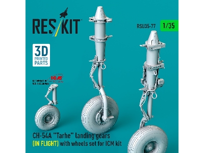 Ch-54a 'tarhe' Landing Gear (In Flight) With Wheels Set For Icm Kit (3d Printed) - zdjęcie 1