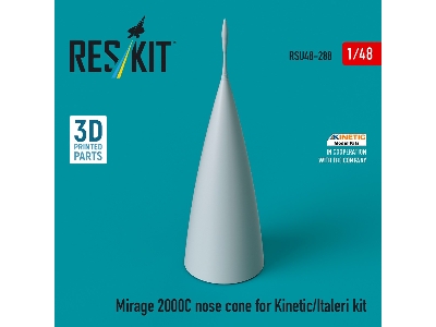 Mirage 2000c Nose Cone For Kinetic/Italeri Kit (3d Printed) - zdjęcie 1