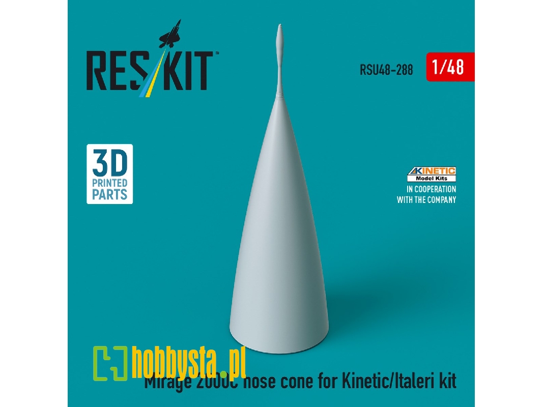 Mirage 2000c Nose Cone For Kinetic/Italeri Kit (3d Printed) - zdjęcie 1 Mirage 2000c Nose Cone For Kinetic/Italeri Kit (3d Printed) - zdjęcie 1