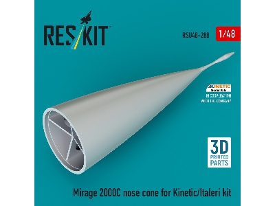Mirage 2000c Nose Cone For Kinetic/Italeri Kit (3d Printed) - zdjęcie 2