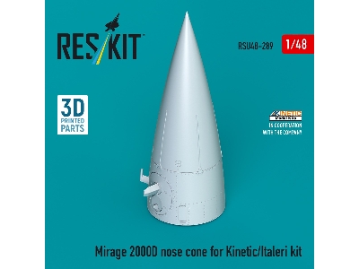 Mirage 2000d Nose Cone For Kinetic/Italeri Kit (3d Printed) - zdjęcie 1
