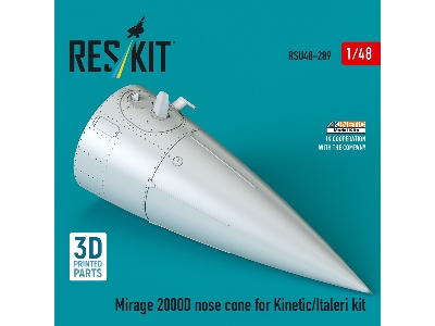 Mirage 2000d Nose Cone For Kinetic/Italeri Kit (3d Printed) - zdjęcie 2