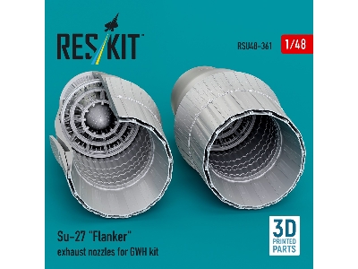 Su-27 'flanker' Exhaust Nozzles For Gwh Kit (3d Printed) - zdjęcie 1