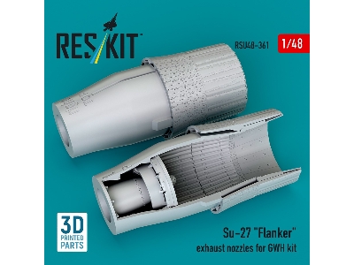Su-27 'flanker' Exhaust Nozzles For Gwh Kit (3d Printed) - zdjęcie 3