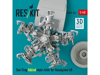 Sea King Folded Main Rotor For Hasegawa Kit (3d Printed) - zdjęcie 2