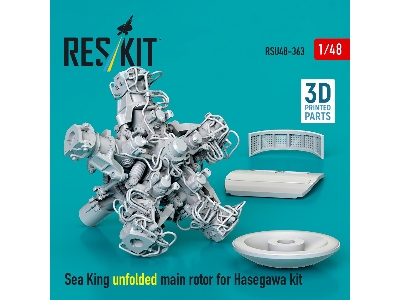 Sea King Unfolded Main Rotor For Hasegawa Kit (3d Printed) - zdjęcie 1