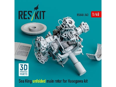 Sea King Unfolded Main Rotor For Hasegawa Kit (3d Printed) - zdjęcie 2