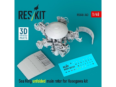 Sea King Unfolded Main Rotor For Hasegawa Kit (3d Printed) - zdjęcie 3