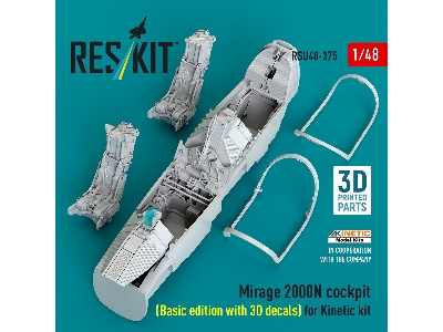Mirage 2000n Cockpit (Basic Edition With 3d Decals) For Kinetic Kit (3d Printed) - zdjęcie 2