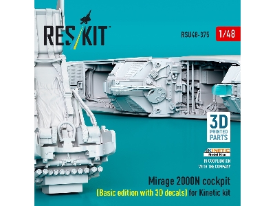 Mirage 2000n Cockpit (Basic Edition With 3d Decals) For Kinetic Kit (3d Printed) - zdjęcie 3