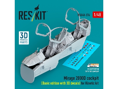 Mirage 2000d Cockpit (Basic Edition With 3d Decals) For Kinetic Kit (3d Printed) - zdjęcie 1