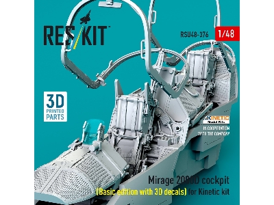 Mirage 2000d Cockpit (Basic Edition With 3d Decals) For Kinetic Kit (3d Printed) - zdjęcie 2