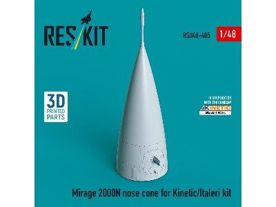 Mirage 2000n Nose Cone For Kinetic/Italeri Kit (3d Printed) - zdjęcie 1