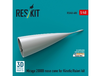 Mirage 2000b Nose Cone For Kinetic/Italeri Kit (3d Printed) - zdjęcie 2