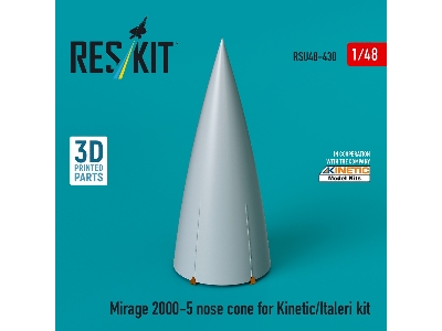 Mirage 2000-5 Nose Cone For Kinetic/Italeri Kit (3d Printed) - zdjęcie 2