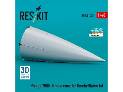 Mirage 2000-5 Nose Cone For Kinetic/Italeri Kit (3d Printed) - zdjęcie 3