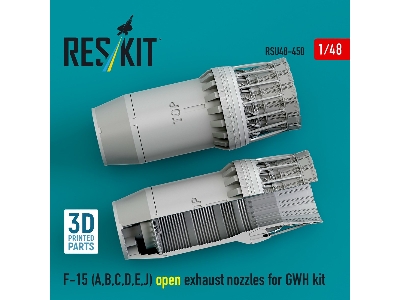 F-15 (A, B, C, D, E, J) Open Exhaust Nozzles For Gwh Kit (3d Printed) - zdjęcie 1