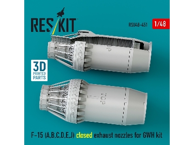 F-15 (A, B, C, D, E, J) Closed Exhaust Nozzles For Gwh Kit (3d Printed) - zdjęcie 1