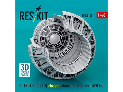 F-15 (A, B, C, D, E, J) Closed Exhaust Nozzles For Gwh Kit (3d Printed) - zdjęcie 2