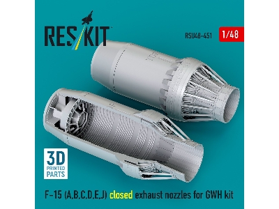 F-15 (A, B, C, D, E, J) Closed Exhaust Nozzles For Gwh Kit (3d Printed) - zdjęcie 3