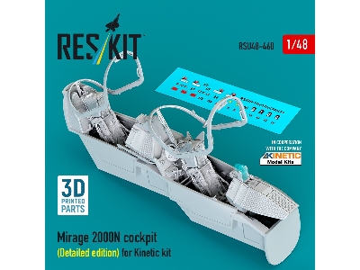 Mirage 2000n Cockpit (Detailed Edition) For Kinetic Kit (3d Printed) - zdjęcie 1