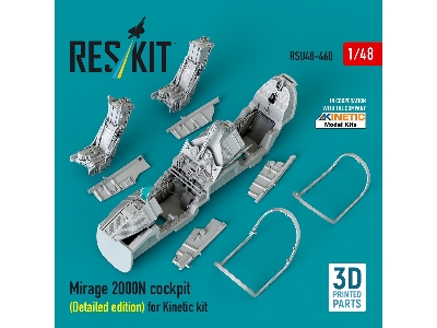 Mirage 2000n Cockpit (Detailed Edition) For Kinetic Kit (3d Printed) - zdjęcie 2
