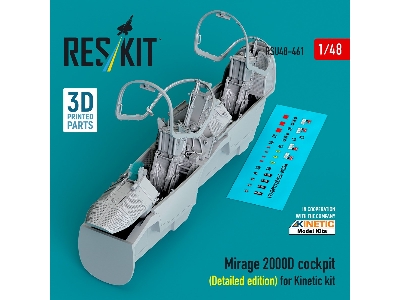 Mirage 2000d Cockpit (Detailed Edition) For Kinetic Kit (3d Printed) - zdjęcie 2
