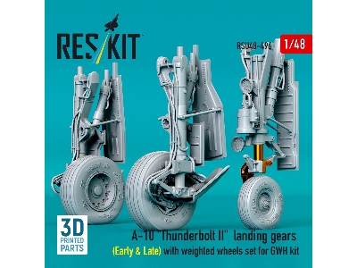 A-10 'thunderbolt Ii' Landing Gears (Early & Late) With Weighted Wheels Set For Gwh Kit (Metal + 3d Printed) - zdjęcie 2