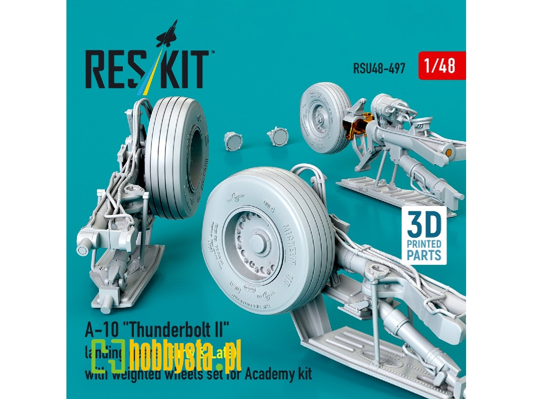A-10 'thunderbolt Ii' Landing Gears (Early & Late) With Weighted Wheels Set For Academy Kit (Metal + 3d Printed) - zdjęcie 1