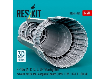 F-104 (A, C, D, J, G) 'starfighter' Exhaust Nozzle For Hasegawa/Eduard (1195, 1196, 1133, 11130) Kit (3d Printed) - zdjęcie 2