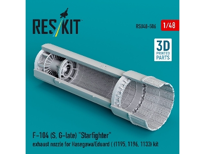F-104 (S, G-late) 'starfighte' Exhaust Nozzle For Hasegawa/Eduard (1195, 1196, 1133) Kit (3d Printed) - zdjęcie 3
