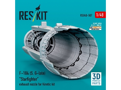 F-104 (S, G-late) 'starfighter' Exhaust Nozzle For Kinetic Kit (3d Printed) - zdjęcie 2